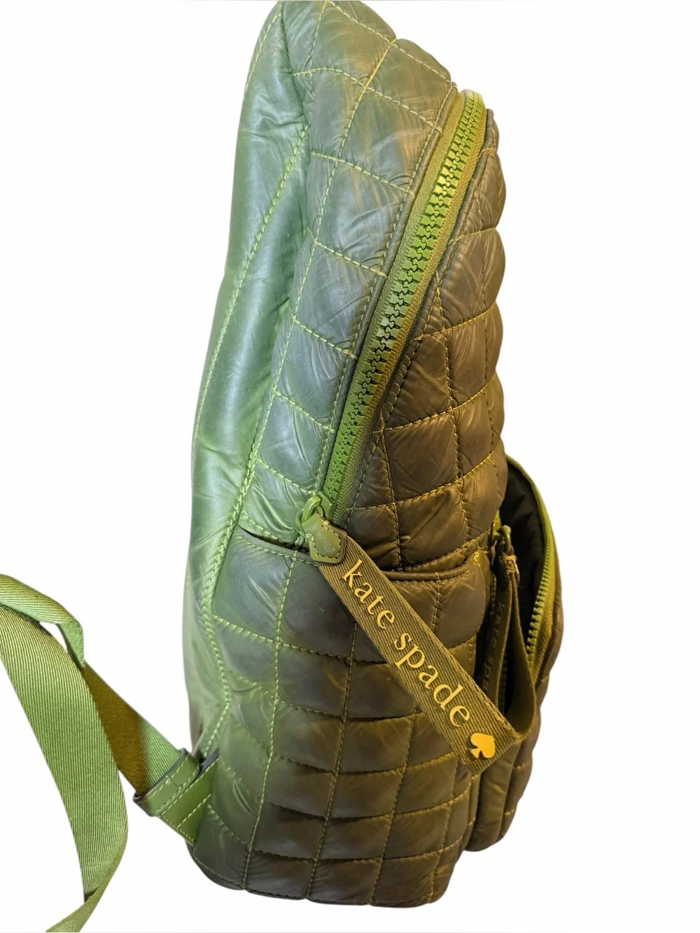 Kate Spade Camden Quilted Large Backpack - Kelp Green Nylon Puffer